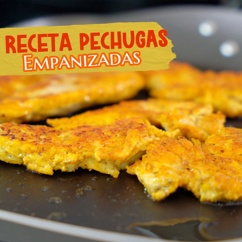 portada de receta de pechugas empanizadas
